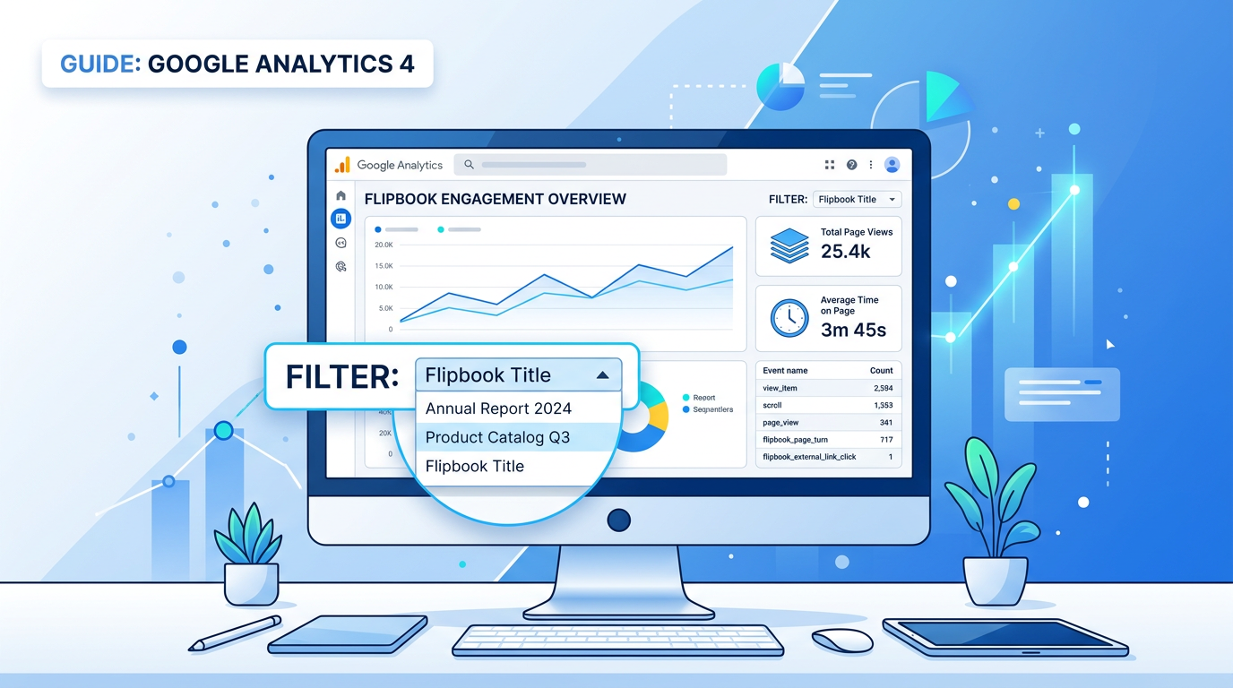 Flipbook analytics in Google Analytics